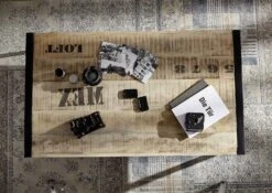 Tavolino Da Salotto In Legno Di Mango 140x80x40 Mango Naturale Stampato FACTORY #111 -Massivmoebel24 09 200 559 0111 4