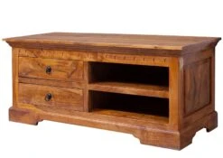 Mobile TV In Legno Di Acacia 115x48x50 Miele Dorato Laccato OXFORD #0317 17 Mobile TV In Legno Di Acacia 115x48x50 Miele Dorato Laccato OXFORD #0317 -Massivmoebel24 09 200 610 0117 9