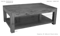 Tavolino Da Salotto In Legno Di Acacia 120x75x45 Miele Dorato Laccato OXFORD #0318 -Massivmoebel24 09 200 610 0118 8