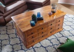 Tavolino Da Salotto In Legno Di Acacia 120x70x54 Miele Dorato Laccato OXFORD #0322 9 Tavolino Da Salotto In Legno Di Acacia 120x70x54 Miele Dorato Laccato OXFORD #0322 -Massivmoebel24 09 200 610 0122 2