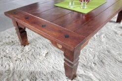 Tavolino Da Salotto In Legno Di Acacia 135x75x40 Nougat Laccato OXFORD #429 -Massivmoebel24 09 200 620 6024 4