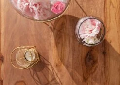 Tavolino Da Salotto In Legno Di Sheesham / Palissandro 60x60x40 Marrone Laccato OPIUM #630 -Massivmoebel24 09 200 640 0008 6