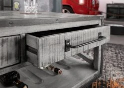 Tavolino Da Salotto In Legno Di Mango 112x61x55 Grigio Scuro Laccato HEAVY INDUSTRY #162 -Massivmoebel24 09 200 677 0162 6