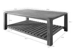 Tavolino Da Salotto In Legno Di Sheesham / Palissandro 120x80x45 Marrone Oliato BUENO #1001 -Massivmoebel24 09 200 679 1001 08