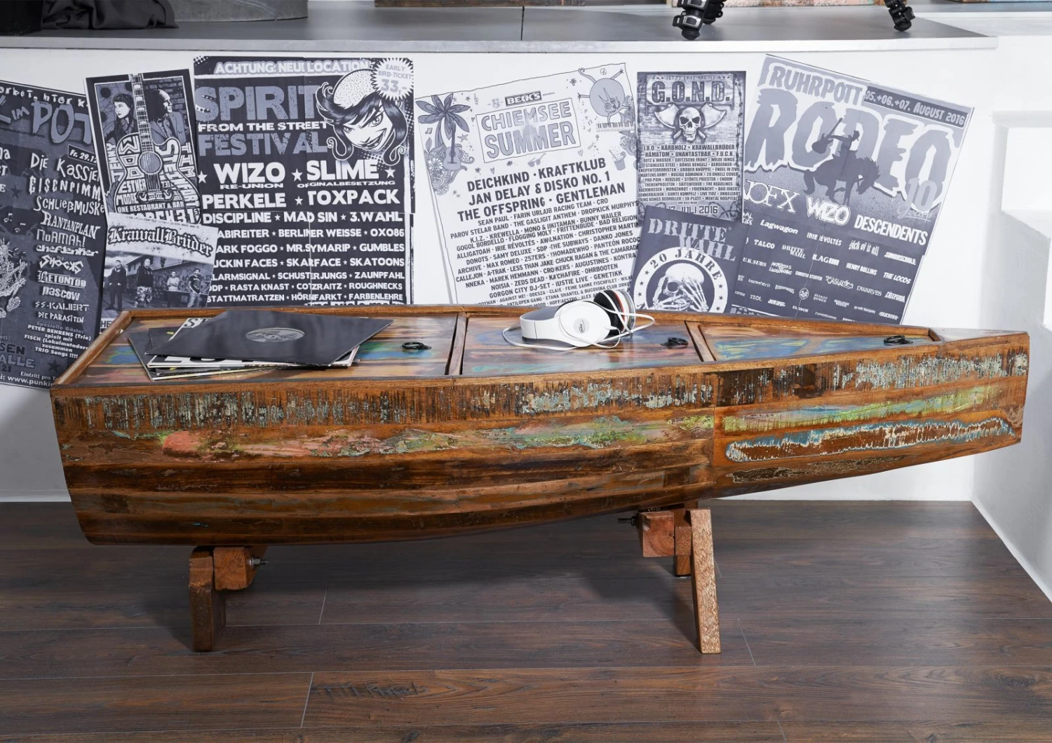 Tavolino Da Salotto In Legno Di Legno Riciclato 155x52x45 Multicolore Laccato NATURE OF SPIRIT #106 5 Tavolino Da Salotto In Legno Di Legno Riciclato 155x52x45 Multicolore Laccato NATURE OF SPIRIT #106 - immagine 3