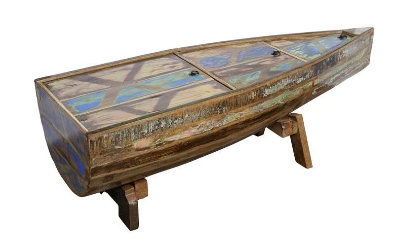 Tavolino Da Salotto In Legno Di Legno Riciclato 155x52x45 Multicolore Laccato NATURE OF SPIRIT #106 7 Tavolino Da Salotto In Legno Di Legno Riciclato 155x52x45 Multicolore Laccato NATURE OF SPIRIT #106 - immagine 5