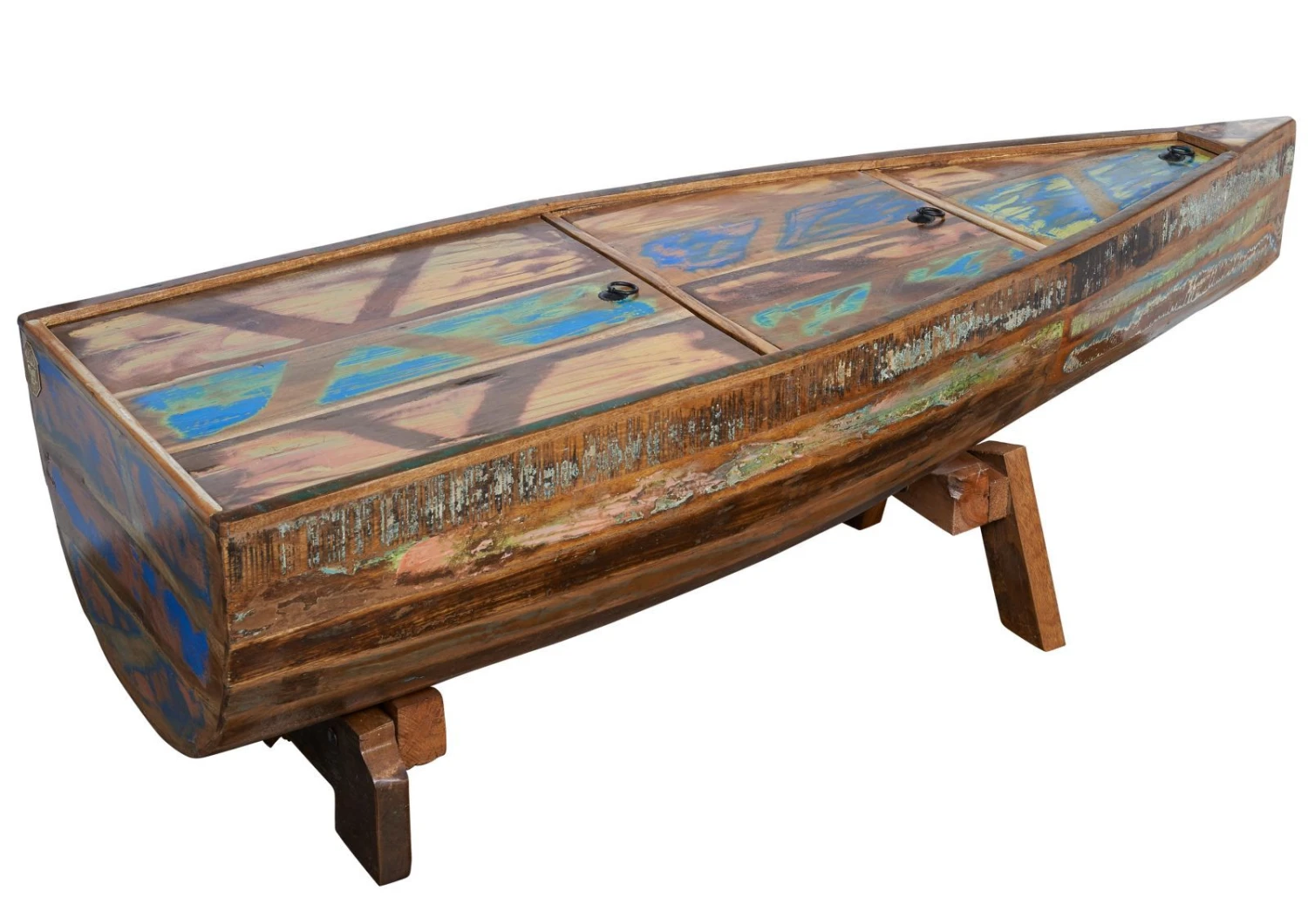 Tavolino Da Salotto In Legno Di Legno Riciclato 155x52x45 Multicolore Laccato NATURE OF SPIRIT #106 9 Tavolino Da Salotto In Legno Di Legno Riciclato 155x52x45 Multicolore Laccato NATURE OF SPIRIT #106 - immagine 7