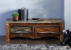 NATURE OF SPIRIT #110 Mobile D'appoggio In Legno Riciclato - Laccato / Multicolore 120x45x40 -Massivmoebel24 09 200 700 0011 3