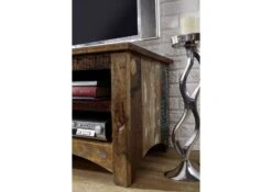 Mobile TV In Legno Di Legno Riciclato 110x50x50 Multicolore Laccato NATURE OF SPIRIT #20 -Massivmoebel24 09 200 700 5119 4