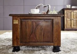 Tavolino Da Salotto In Legno Di Sheesham / Palissandro 115x60x45 Marrone Laccato NEW BOSTON #204 -Massivmoebel24 09 200 740 0142 3