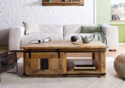 Couchtisch Mango 120x70x45 Natur Lackiert RAILWAY #1007 15 Couchtisch Mango 120x70x45 Natur Lackiert RAILWAY #1007 -Massivmoebel24 09 200 772 0107 04