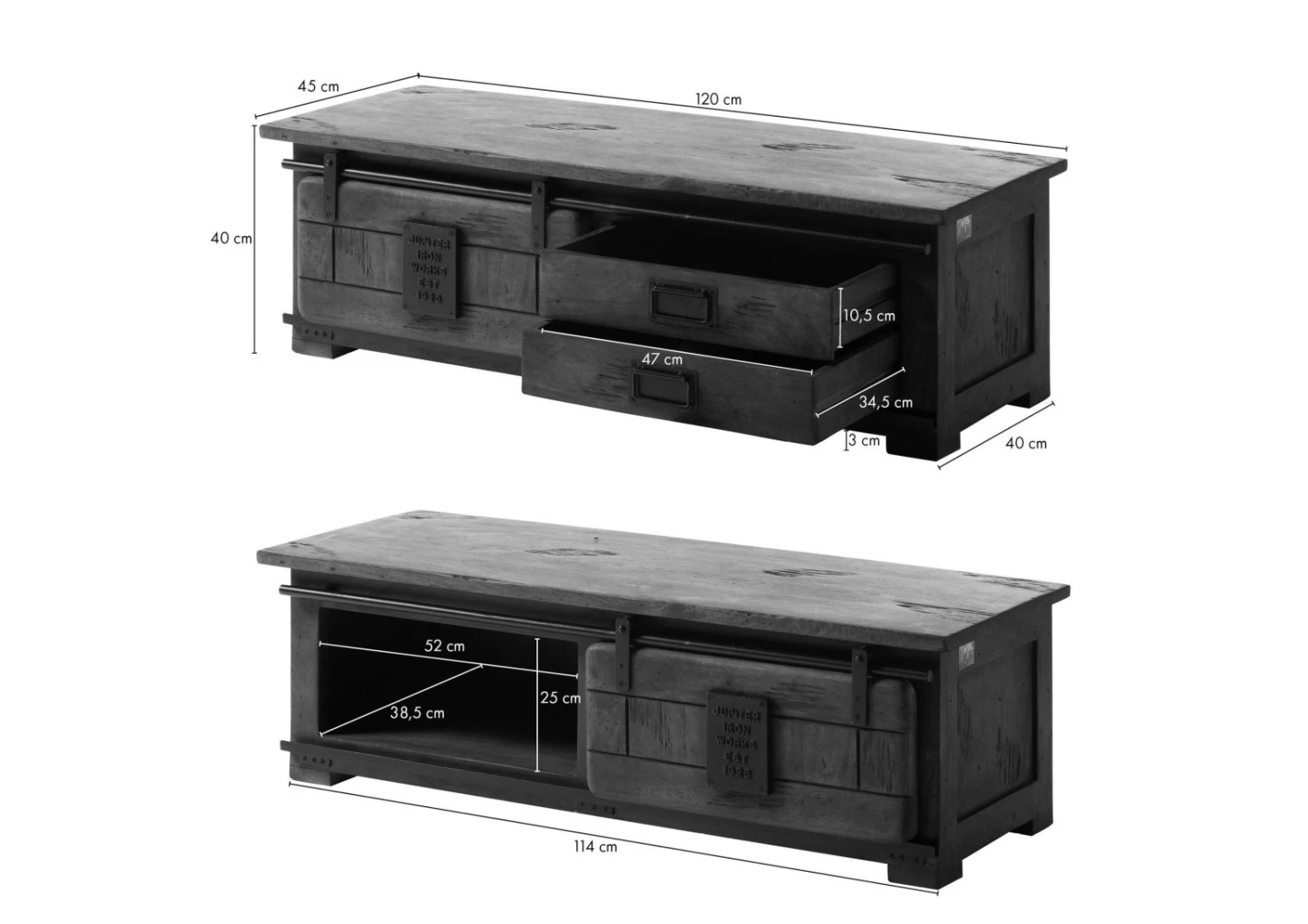 Garderobenbank Mango 120x45x40 Natur Lackiert RAILWAY #1011 10 Garderobenbank Mango 120x45x40 Natur Lackiert RAILWAY #1011 - immagine 8