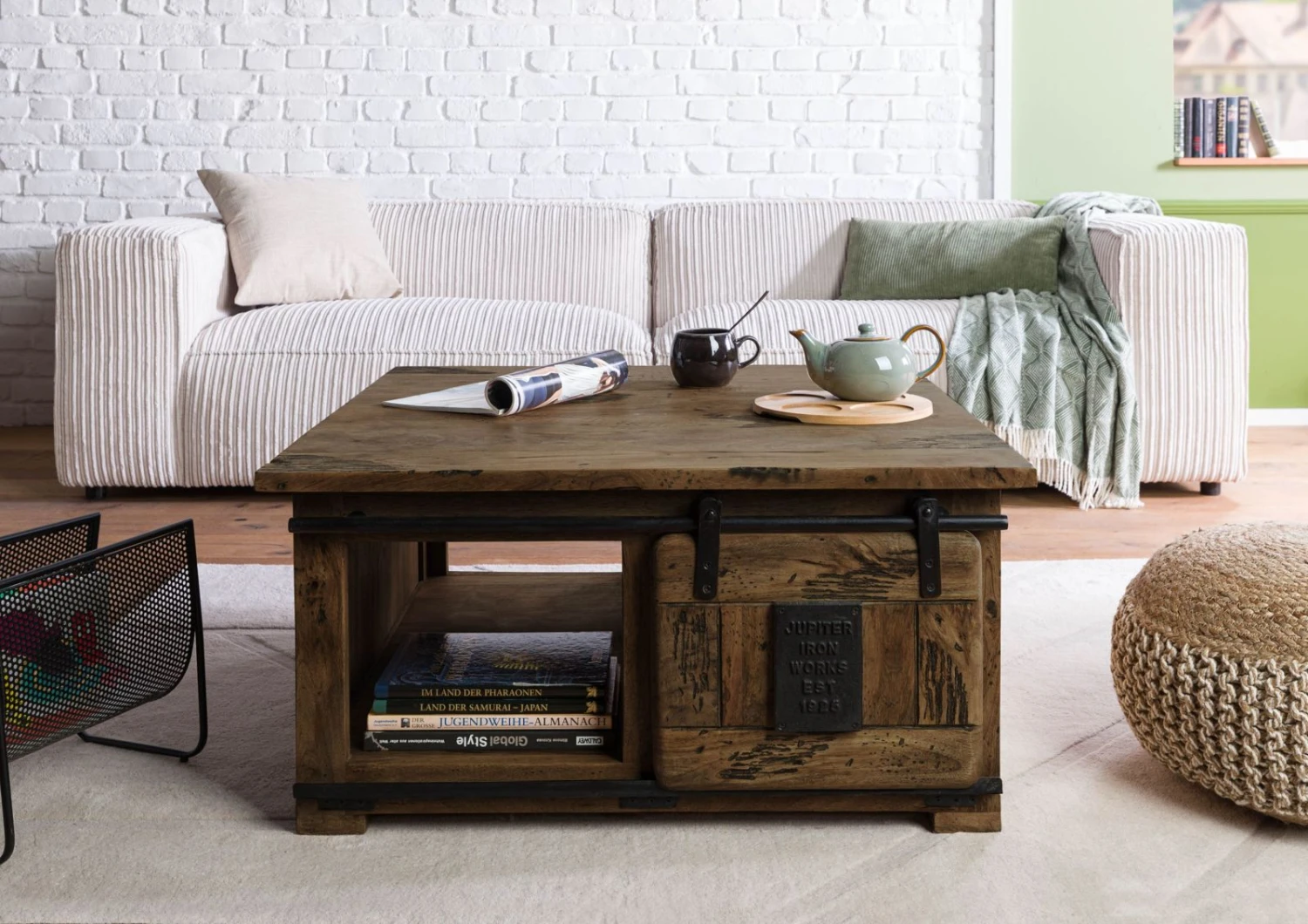 Couchtisch Mango 90x90x45 Braun Lackiert RAILWAY #4006 5 Couchtisch Mango 90x90x45 Braun Lackiert RAILWAY #4006 - immagine 3