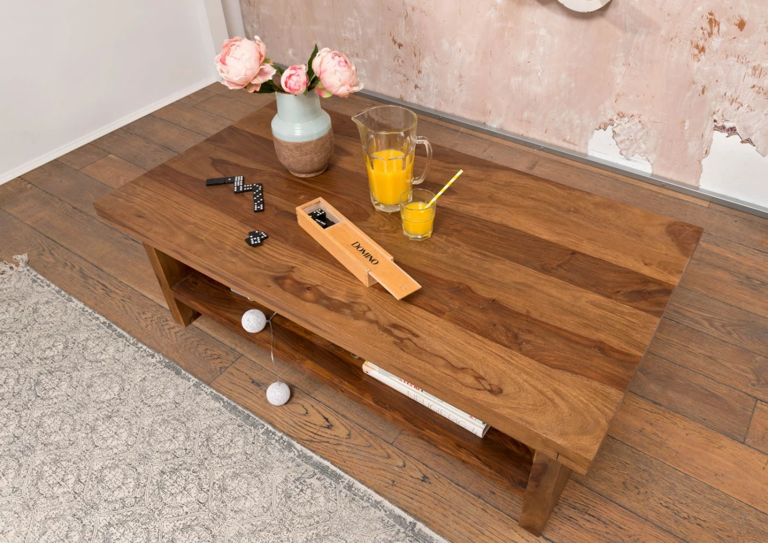 Tavolino Da Salotto In Legno Di Sheesham / Palissandro 130x70x45 Noble Unique Laccato SYDNEY #121 4 Tavolino Da Salotto In Legno Di Sheesham / Palissandro 130x70x45 Noble Unique Laccato SYDNEY #121 - immagine 2