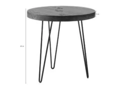 Tavolino Da Salotto In Legno Di Legno Riciclato 60x60x60 Multicolore Laccato RAILWAY #109 -Massivmoebel24 09 200 818 3002 08