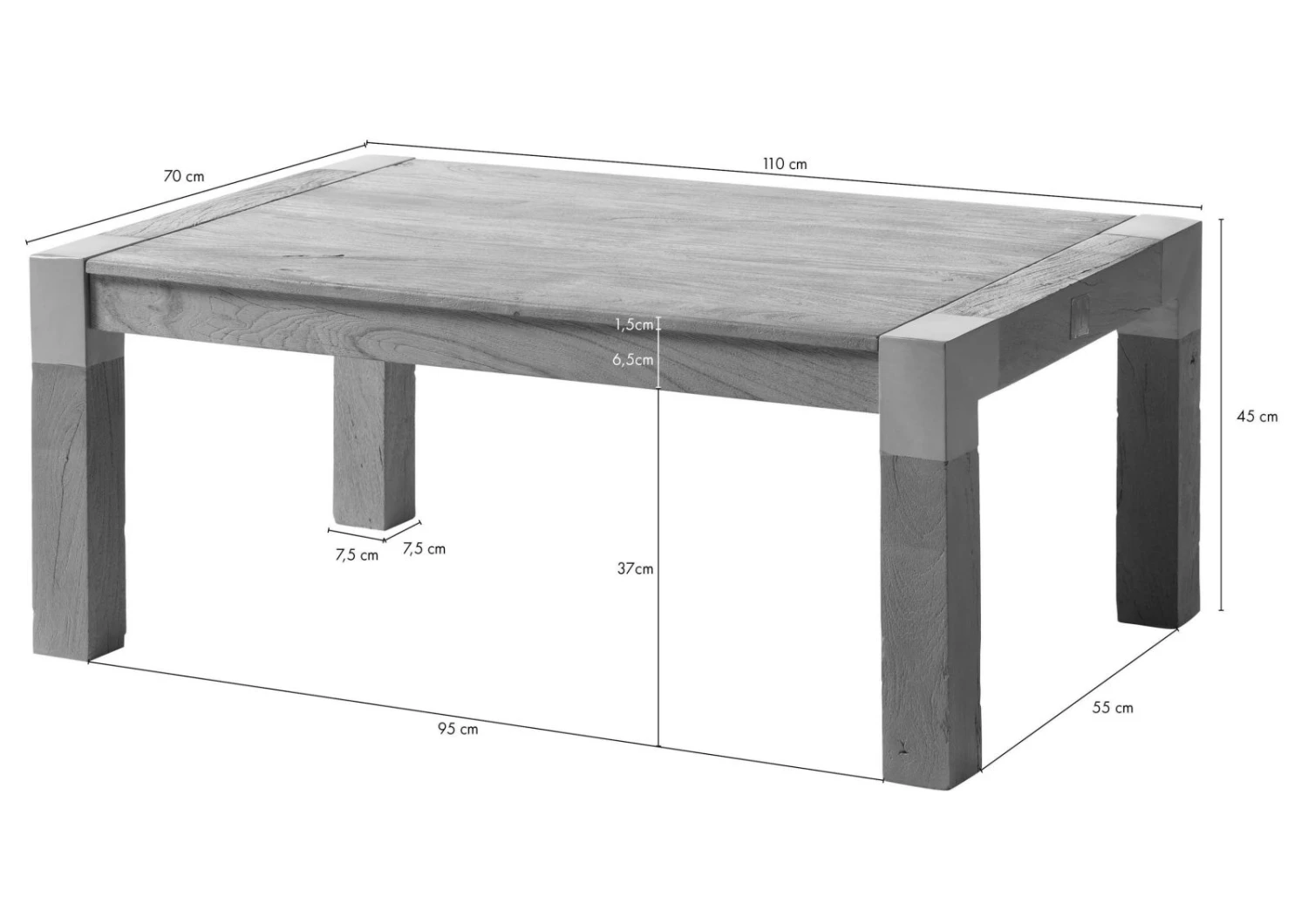 AMSTERDAM #18 Tavolino Da Salotto In Legno Di Mango - Laccato / Beige 110x70x45 10 AMSTERDAM #18 Tavolino Da Salotto In Legno Di Mango - Laccato / Beige 110x70x45 - immagine 8