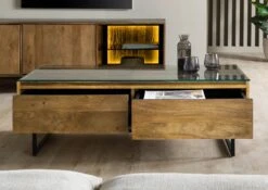 Tavolino Da Salotto In Legno Di Mango / Legno Riciclato 120x60x40 Laccato / Nero / Naturale DAVIS #50 15 Tavolino Da Salotto In Legno Di Mango / Legno Riciclato 120x60x40 Laccato / Nero / Naturale DAVIS #50 -Massivmoebel24 09 200 888 0050 04