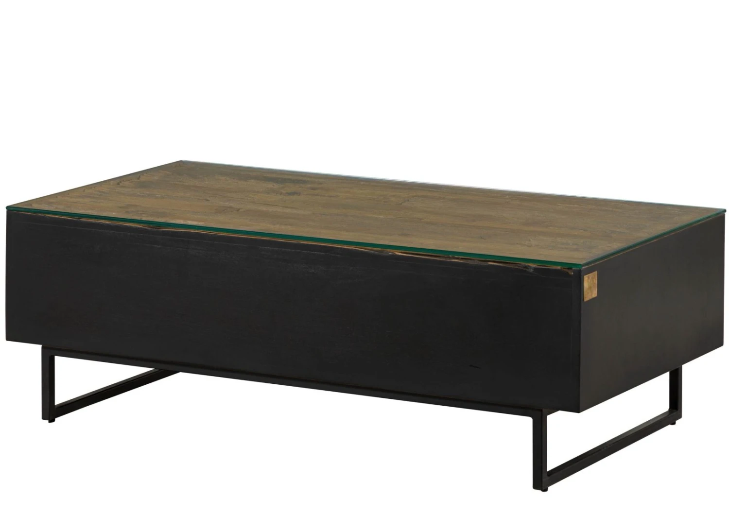 Tavolino Da Salotto In Legno Di Mango / Legno Riciclato 120x60x40 Laccato / Nero / Naturale DAVIS #50 12 Tavolino Da Salotto In Legno Di Mango / Legno Riciclato 120x60x40 Laccato / Nero / Naturale DAVIS #50 - immagine 10