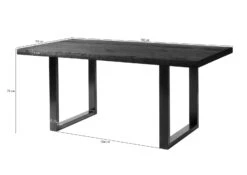Tavolo Da Pranzo In Legno Di Mango 180x90x76 Sbiancato Laccato RAILWAY #307 -Massivmoebel24 09 308 772 3008 08