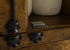 RODEZ #126 Madia In Legno Di Mango - Oliato / Marrone Scuro 160x45x140 -Massivmoebel24 09 310 156 0126 05