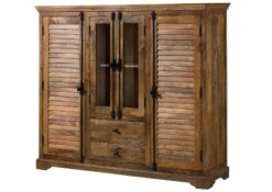 RODEZ #126 Madia In Legno Di Mango - Oliato / Marrone Scuro 160x45x140 -Massivmoebel24 09 310 156 0126 09