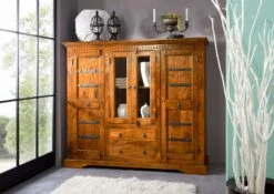 OXFORD #0418 Credenza In Legno Di Acacia - Laccato / Miele 160x50x142