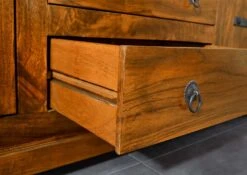 OXFORD #0418 Credenza In Legno Di Acacia - Laccato / Miele 160x50x142 13 OXFORD #0418 Credenza In Legno Di Acacia - Laccato / Miele 160x50x142 -Massivmoebel24 09 310 610 4516 4