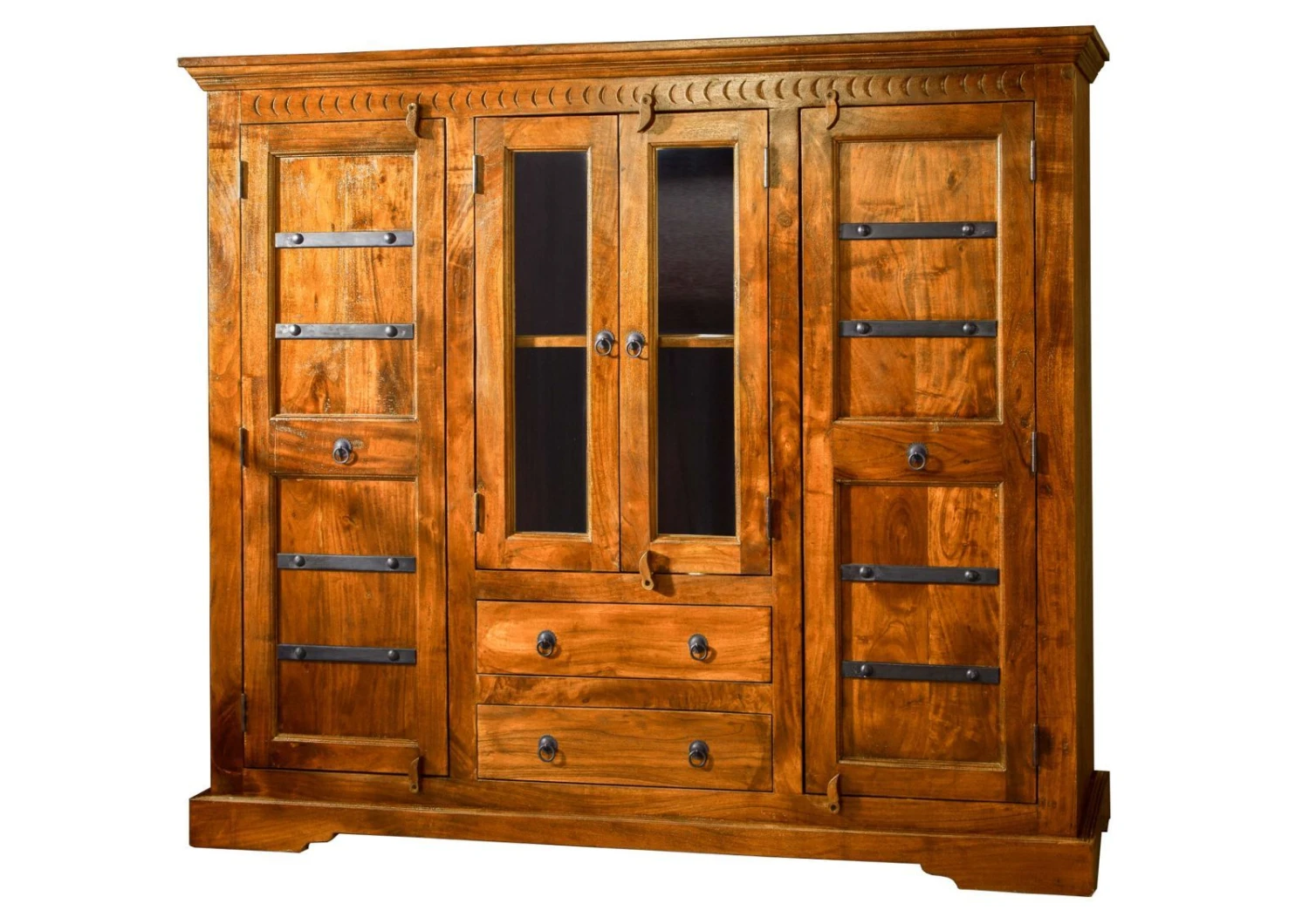 OXFORD #0418 Credenza In Legno Di Acacia - Laccato / Miele 160x50x142 10 OXFORD #0418 Credenza In Legno Di Acacia - Laccato / Miele 160x50x142 - immagine 8