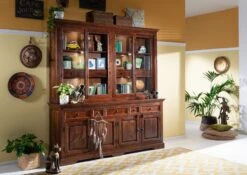 OXFORD #340 Credenza In Legno Di Acacia - Laccato / Nougat 220x50x204