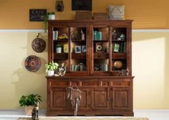 OXFORD #340 Credenza In Legno Di Acacia - Laccato / Nougat 220x50x204 11 OXFORD #340 Credenza In Legno Di Acacia - Laccato / Nougat 220x50x204 -Massivmoebel24 09 310 620 0140 3