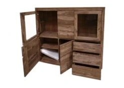 TORONTO #104 Credenza In Legno Di Sheesham - Decapato / Smoked Cherry 166x40x145 -Massivmoebel24 09 310 665 0005 5