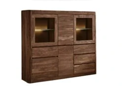 TORONTO #104 Credenza In Legno Di Sheesham - Decapato / Smoked Cherry 166x40x145 -Massivmoebel24 09 310 665 0005 9