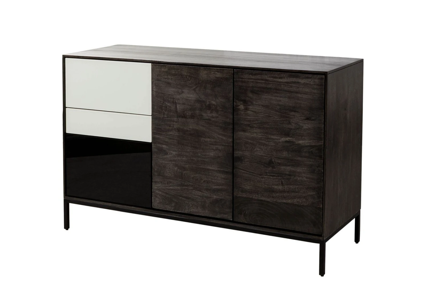 CHICAGO #207 Comò In Legno Di Mango - Oliato / Antracite 134x45x85 11 CHICAGO #207 Comò In Legno Di Mango - Oliato / Antracite 134x45x85 - immagine 9