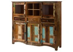 NATURE OF SPIRIT #139 Credenza In Legno Riciclato - Laccato / Multicolore 160x40x140