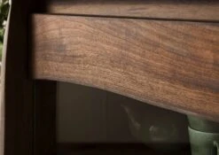 PURE MANGO #200 Vetrina In Legno Di Mango - Oliato / Marrone 166x48x145 -Massivmoebel24 09 310 724 2000 05