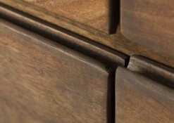 PURE MANGO #200 Vetrina In Legno Di Mango - Oliato / Marrone 166x48x145 -Massivmoebel24 09 310 724 2000 06