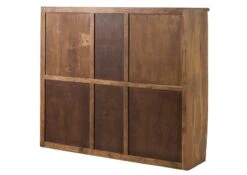 PURE MANGO #200 Vetrina In Legno Di Mango - Oliato / Marrone 166x48x145 -Massivmoebel24 09 310 724 2000 10