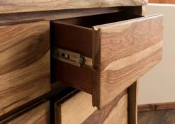 PURE SHEESHAM #201 Vetrinetta In Legno Di Sheesham - Laccato-sabbiato / Naturale 100x48x111 -Massivmoebel24 09 310 734 2001 06