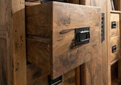 RAILWAY #162 Credenza In Legno Di Mango - Laccato / Natur 142x45x147 -Massivmoebel24 09 310 772 0062 6