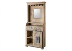 RAILWAY #341 Mobile Bar In Legno Di Mango - Laccato / Whitewash 75x35x170 19 RAILWAY #341 Mobile Bar In Legno Di Mango - Laccato / Whitewash 75x35x170 -Massivmoebel24 09 310 772 2032 9