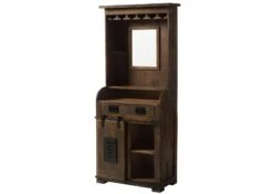 Bar Mango 75x35x170 Braun Lackiert RAILWAY #441 -Massivmoebel24 09 310 772 3032 09