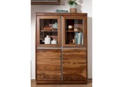 Vetrina In Legno Di Sheesham / Palissandro 102x40x147 Noble Unique Laccato SYDNEY #100 9 Vetrina In Legno Di Sheesham / Palissandro 102x40x147 Noble Unique Laccato SYDNEY #100 -Massivmoebel24 09 310 777 0100 3