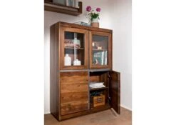 Vetrina In Legno Di Sheesham / Palissandro 102x40x147 Noble Unique Laccato SYDNEY #100 10 Vetrina In Legno Di Sheesham / Palissandro 102x40x147 Noble Unique Laccato SYDNEY #100 -Massivmoebel24 09 310 777 0100 4