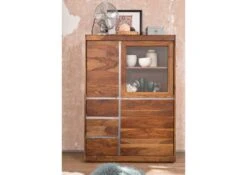 SYDNEY #125 Credenza In Legno Di Sheesham - Laccato / Noble Unique 102x40x147 9 SYDNEY #125 Credenza In Legno Di Sheesham - Laccato / Noble Unique 102x40x147 -Massivmoebel24 09 310 777 0125 3