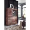 SYDNEY #225 Credenza In Legno Di Sheesham - Laccato / Smoked Oak 102x40x147 V