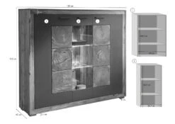 TURIN #10 Credenza In Legno Di Sheesham - Decapato 150x40x135 16 TURIN #10 Credenza In Legno Di Sheesham - Decapato 150x40x135 -Massivmoebel24 09 310 878 0010 08