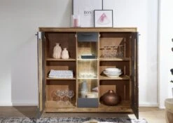 TURIN #10 Credenza In Legno Di Sheesham - Decapato 150x40x135 14 TURIN #10 Credenza In Legno Di Sheesham - Decapato 150x40x135 -Massivmoebel24 09 310 878 0010 5