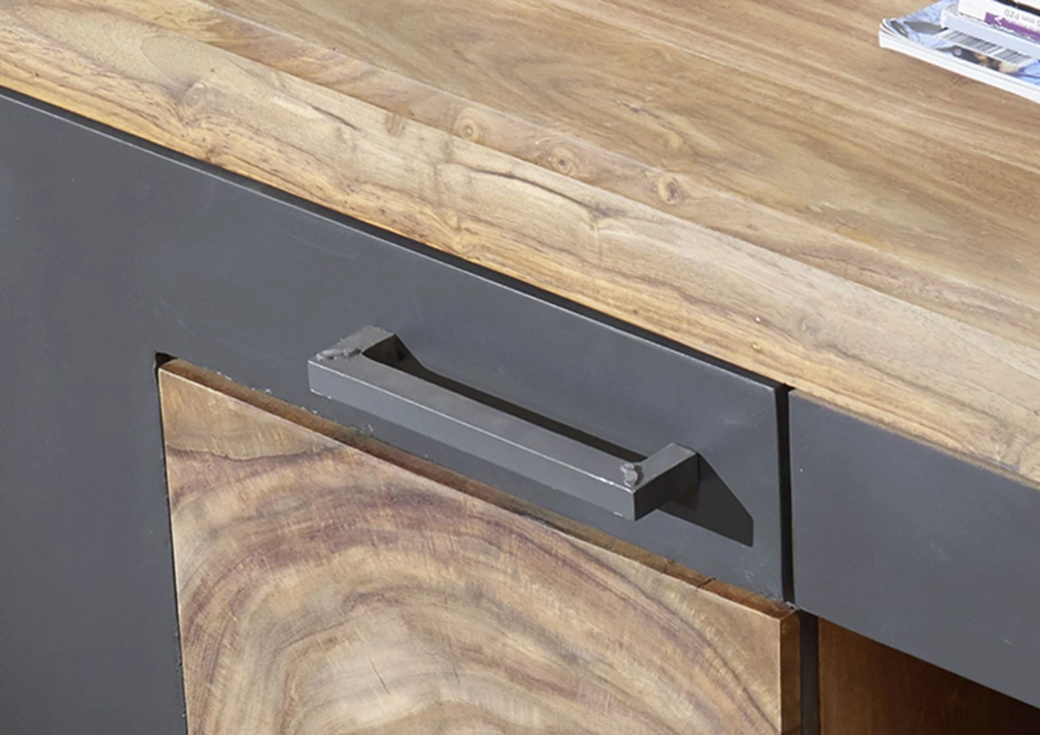 TURIN #10 Credenza In Legno Di Sheesham - Decapato 150x40x135 8 TURIN #10 Credenza In Legno Di Sheesham - Decapato 150x40x135 - immagine 6