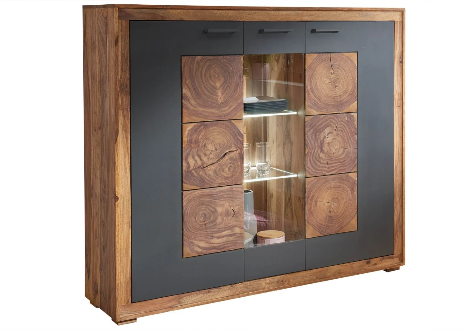 TURIN #10 Credenza In Legno Di Sheesham - Decapato 150x40x135 10 TURIN #10 Credenza In Legno Di Sheesham - Decapato 150x40x135 - immagine 8