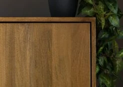 Credenza In Legno Di Mango / Legno Riciclato 111x47x145 Laccato / Nero / Naturale DAVIS #30 -Massivmoebel24 09 310 888 0030 06